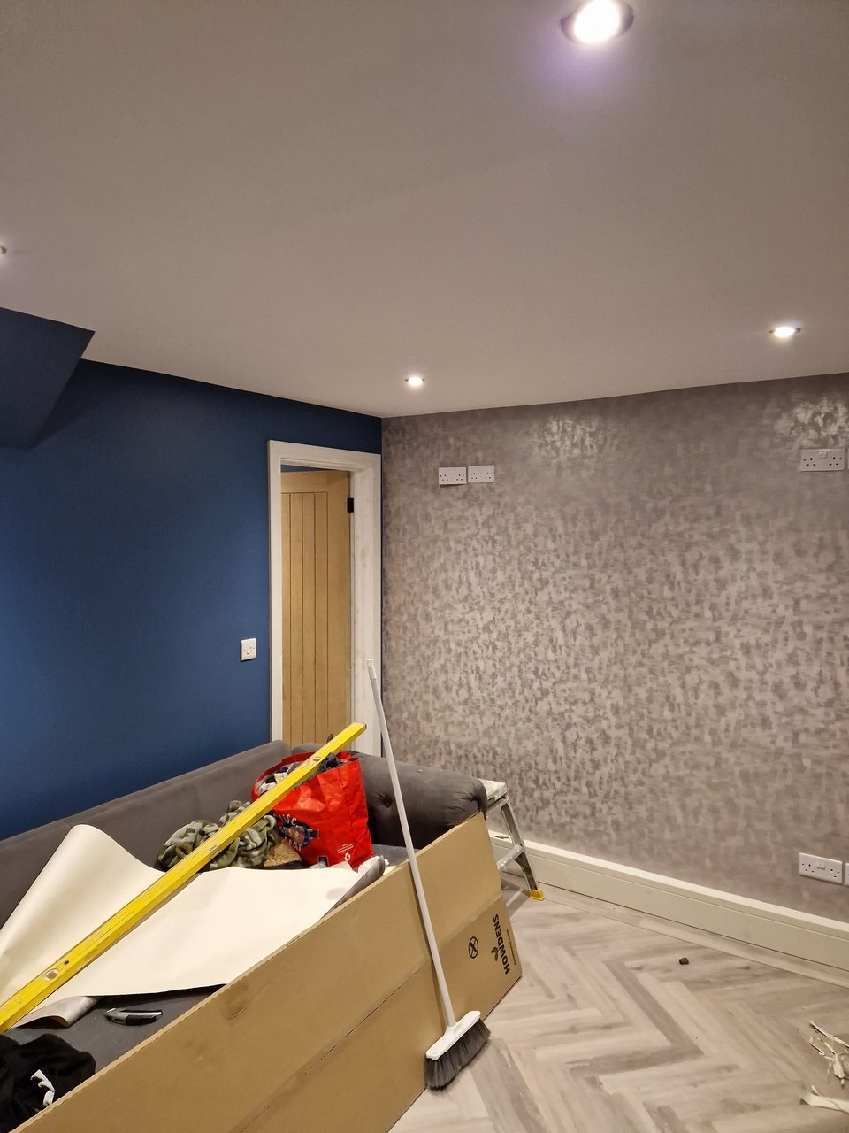 New Wallpaper as feature wall and walls painted - Bedhampton
