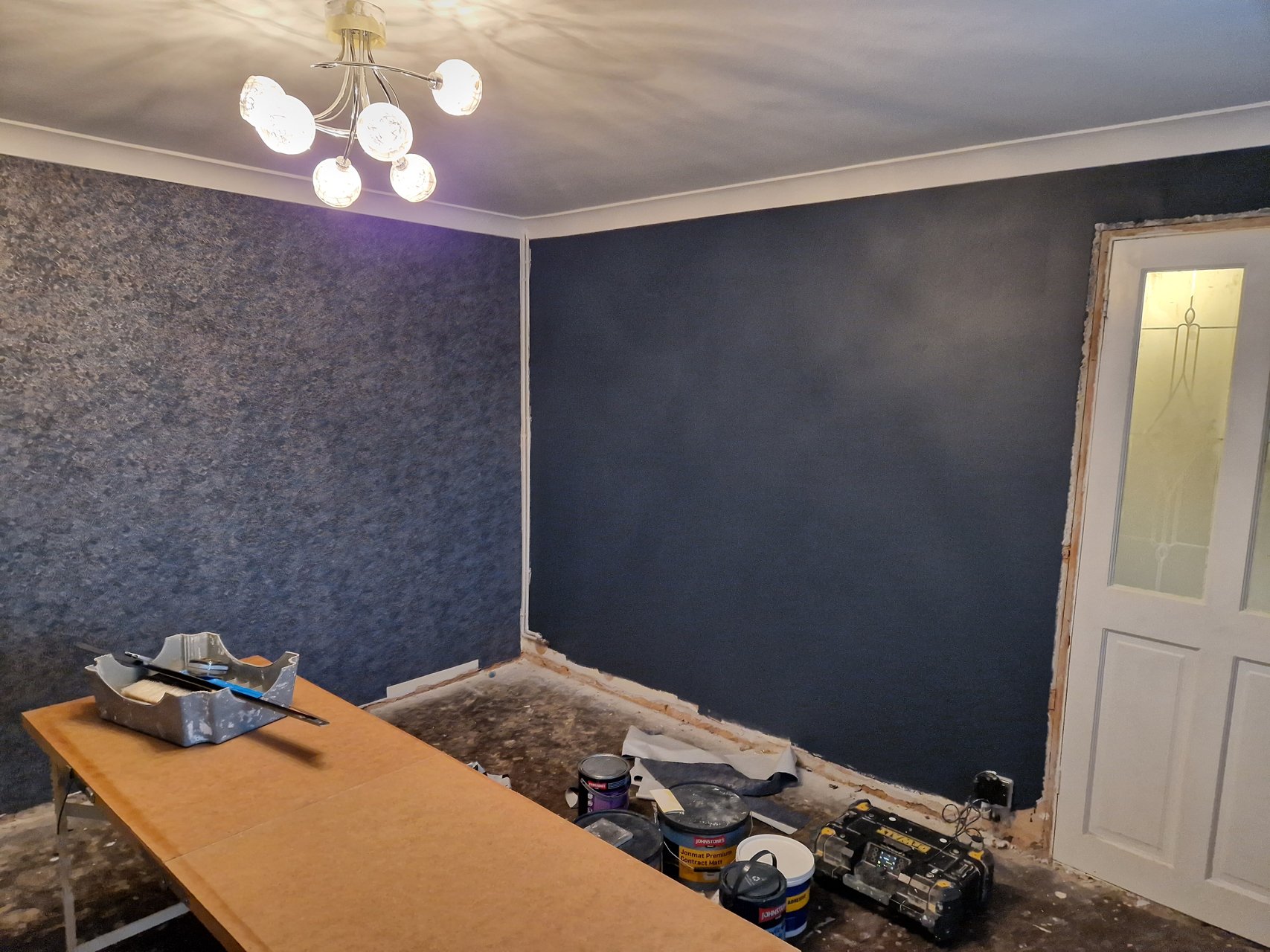 Alot of preparation, ready for wallpaper and walls - Havant